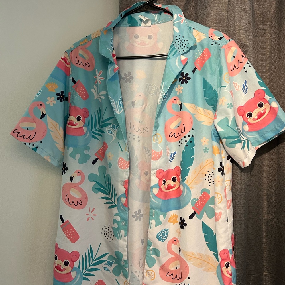 Colorful Animal Print Short Sleeve Shirt